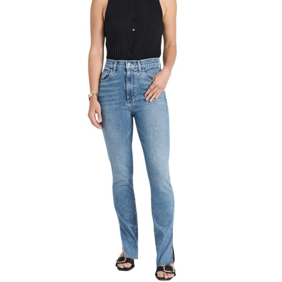 New! Favorite Daughter‎ Petite Valentina Shortie Super High Rise Cigarette Jeans - Picture 1 of 9